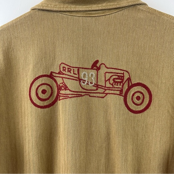NWT RRL Double RL Embroidered Jacquard Coverall Race Car RRL Size 5 XL - Picture 3 of 16